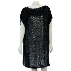 AllSaints black progression sequined Dress 10 M